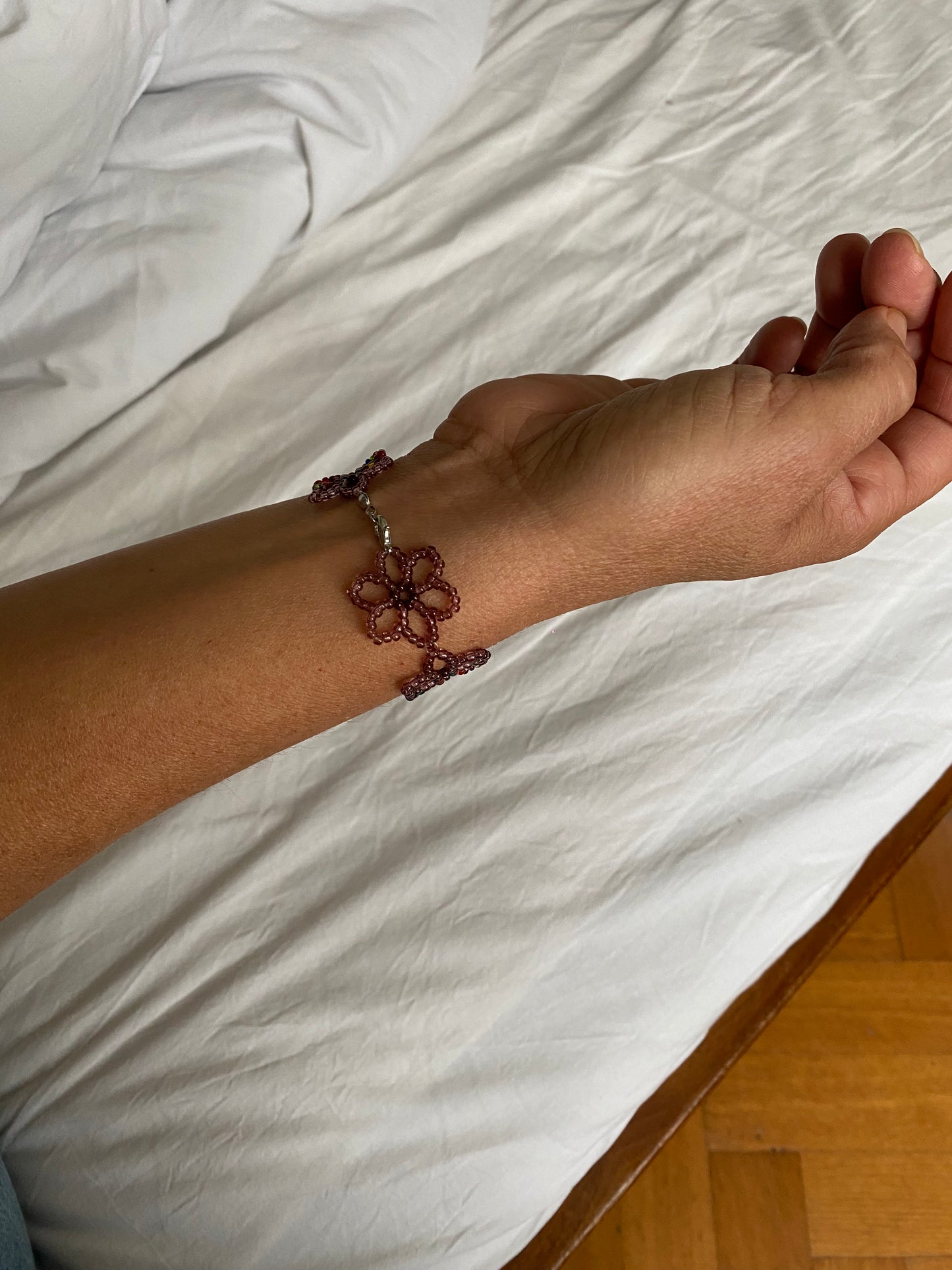 Vòng tay hoa xanh lam-xanh