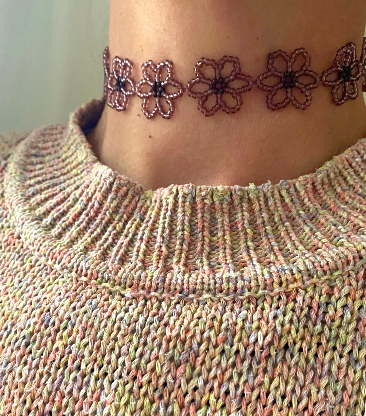 Blossom Necklace Blue-Green