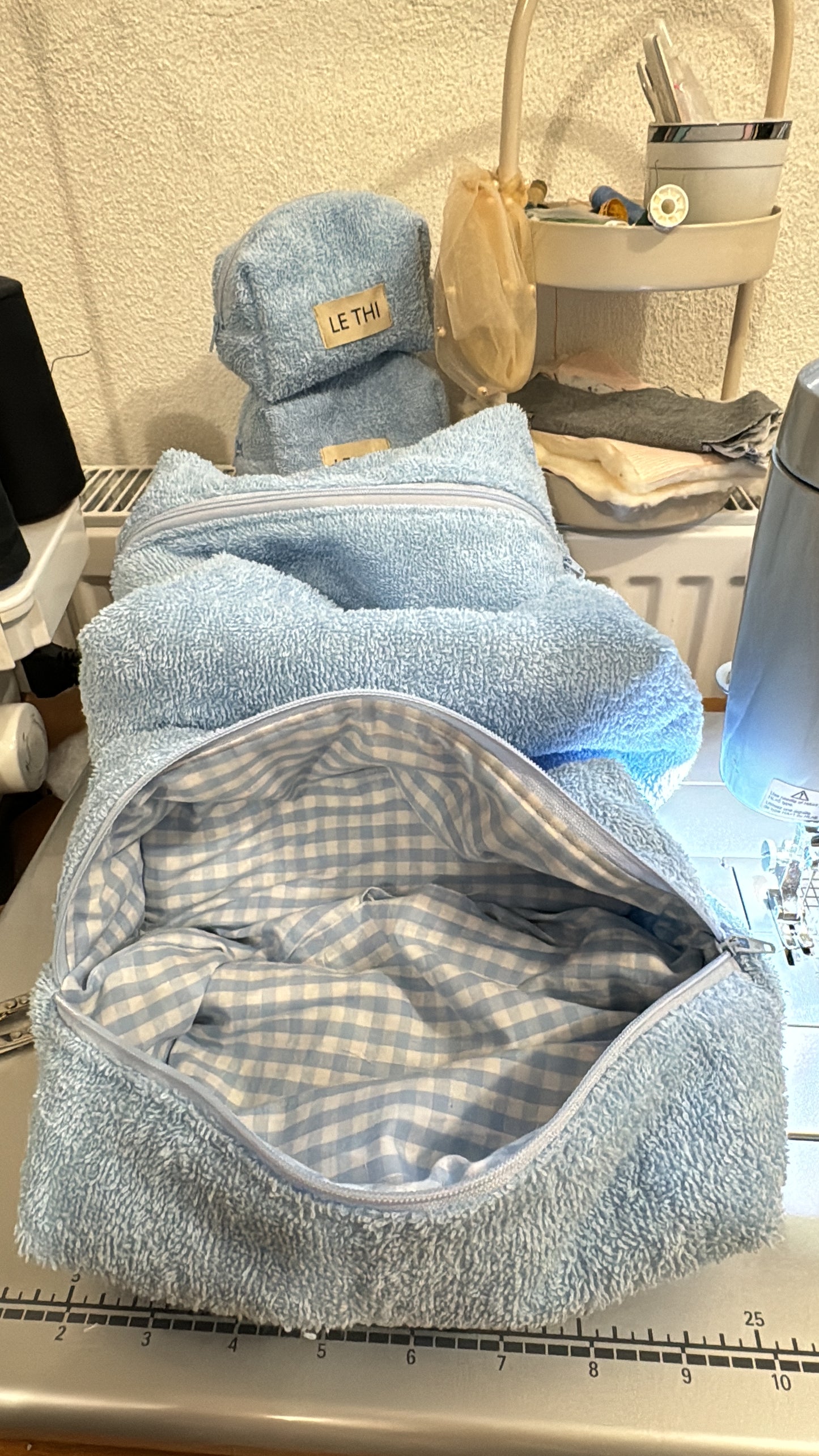 Fluffy Pouch Blue