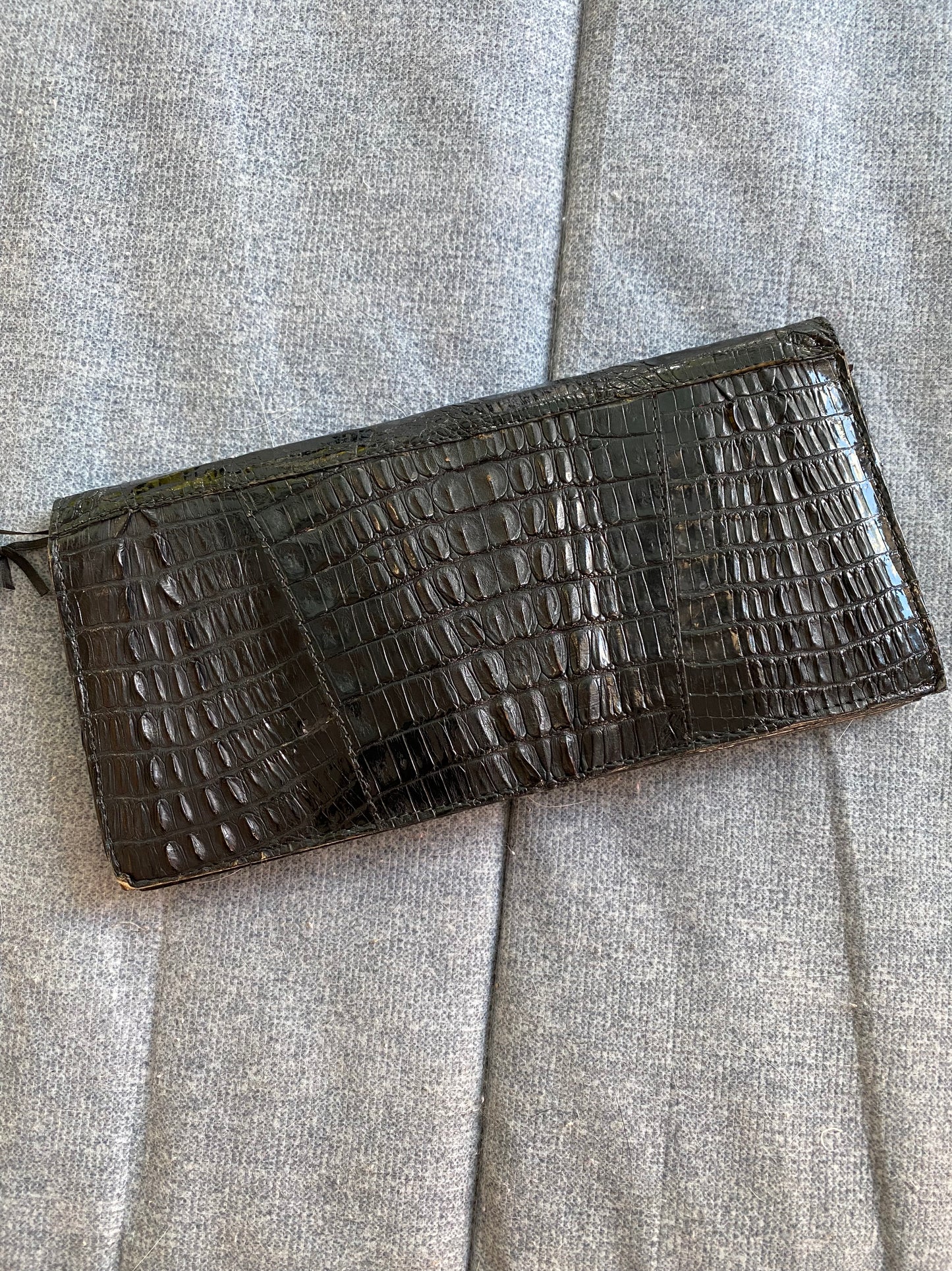 Small Vintage Leather Bag/Clutch Black