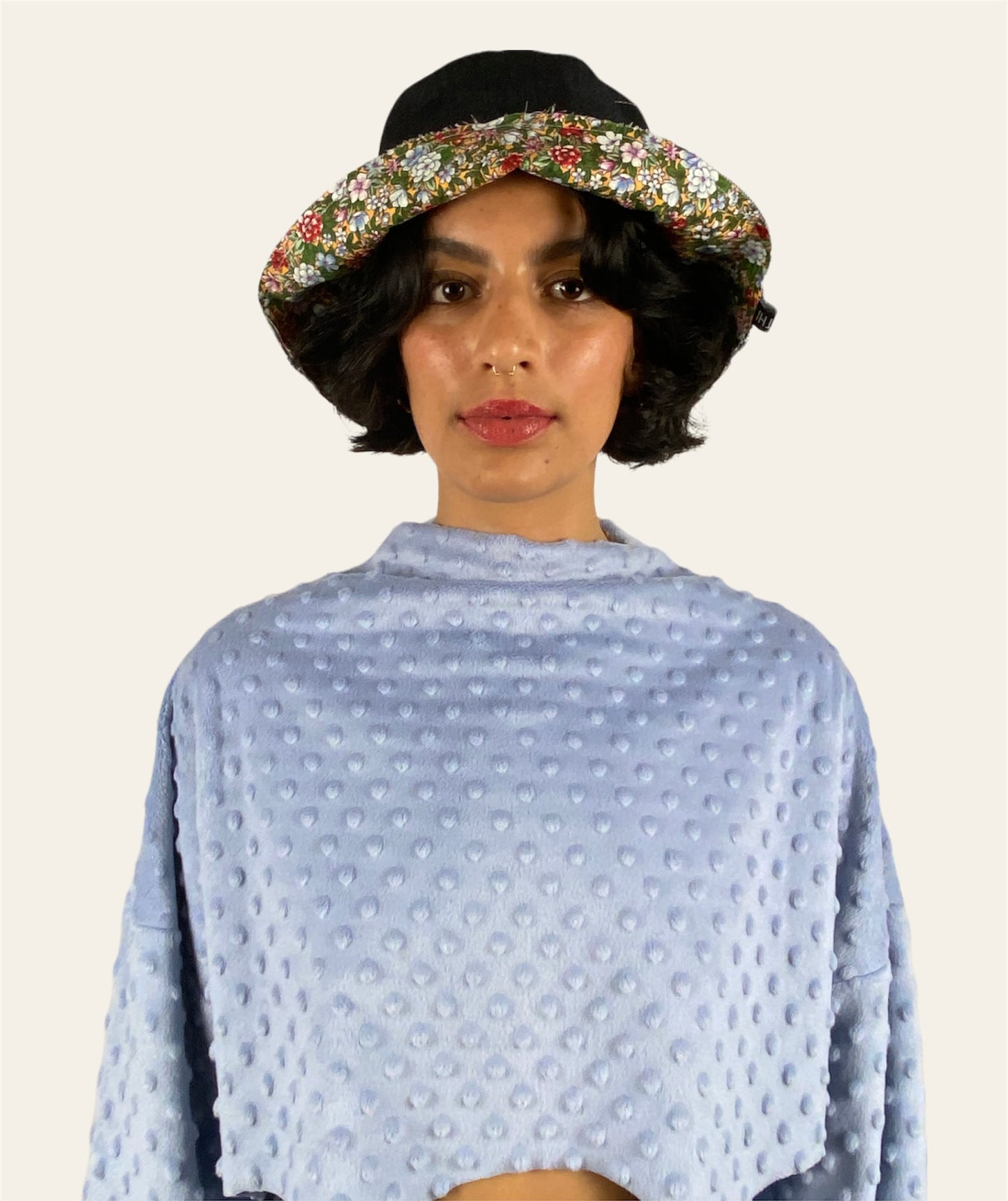 Bucket Hat Reversible Denim/Flower