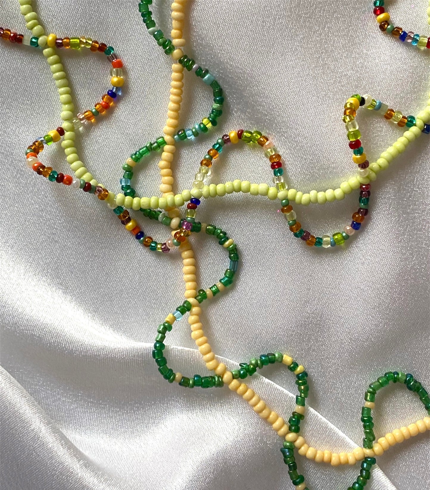 Wavy Necklace Yellow - Green