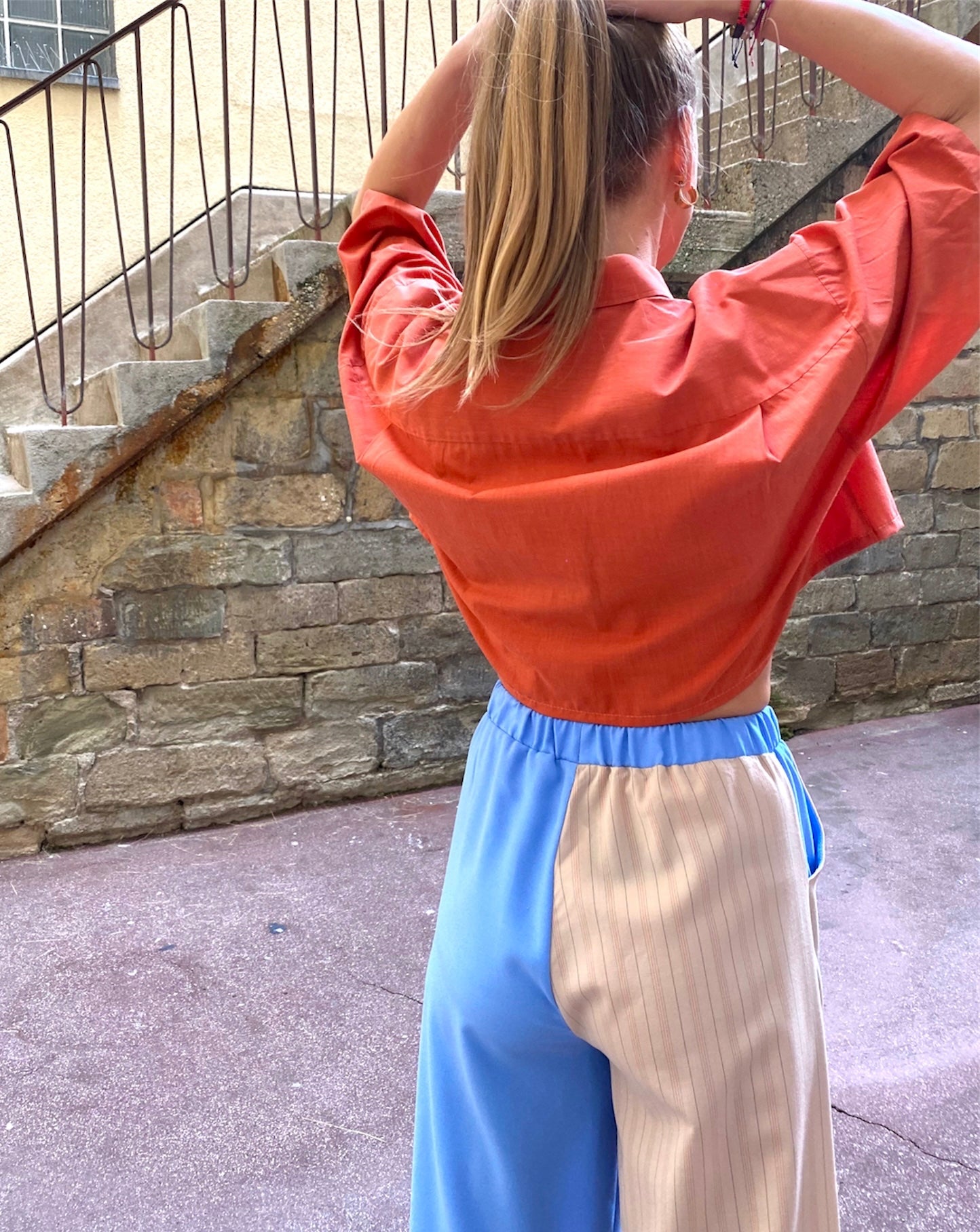 Vintage Olympia Crop Shirt Orange