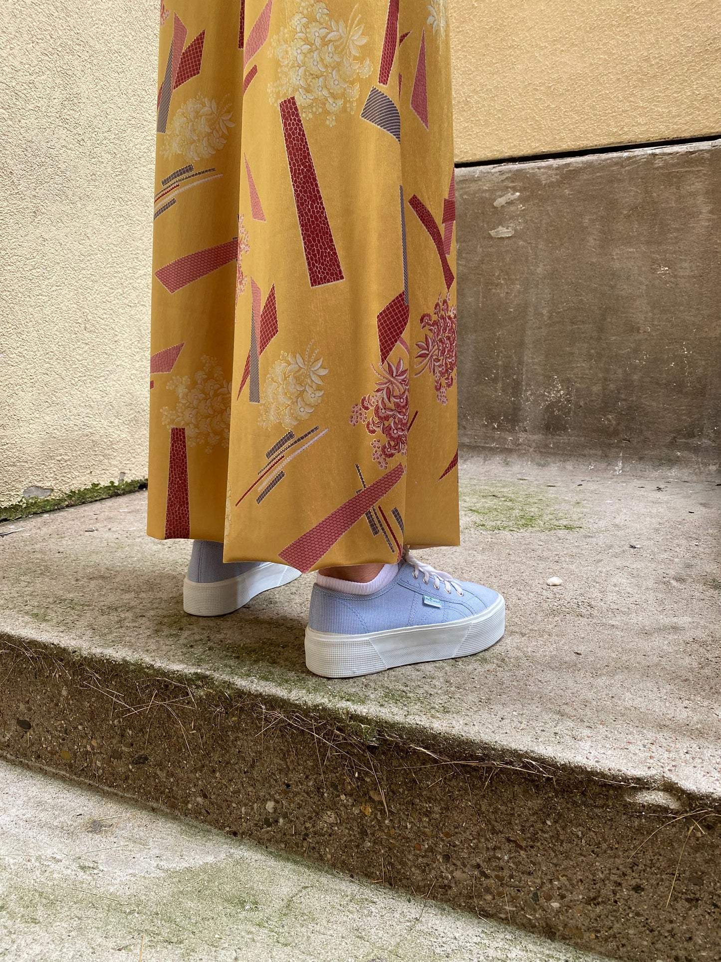 Bara Flared Velvet Pants Yellow