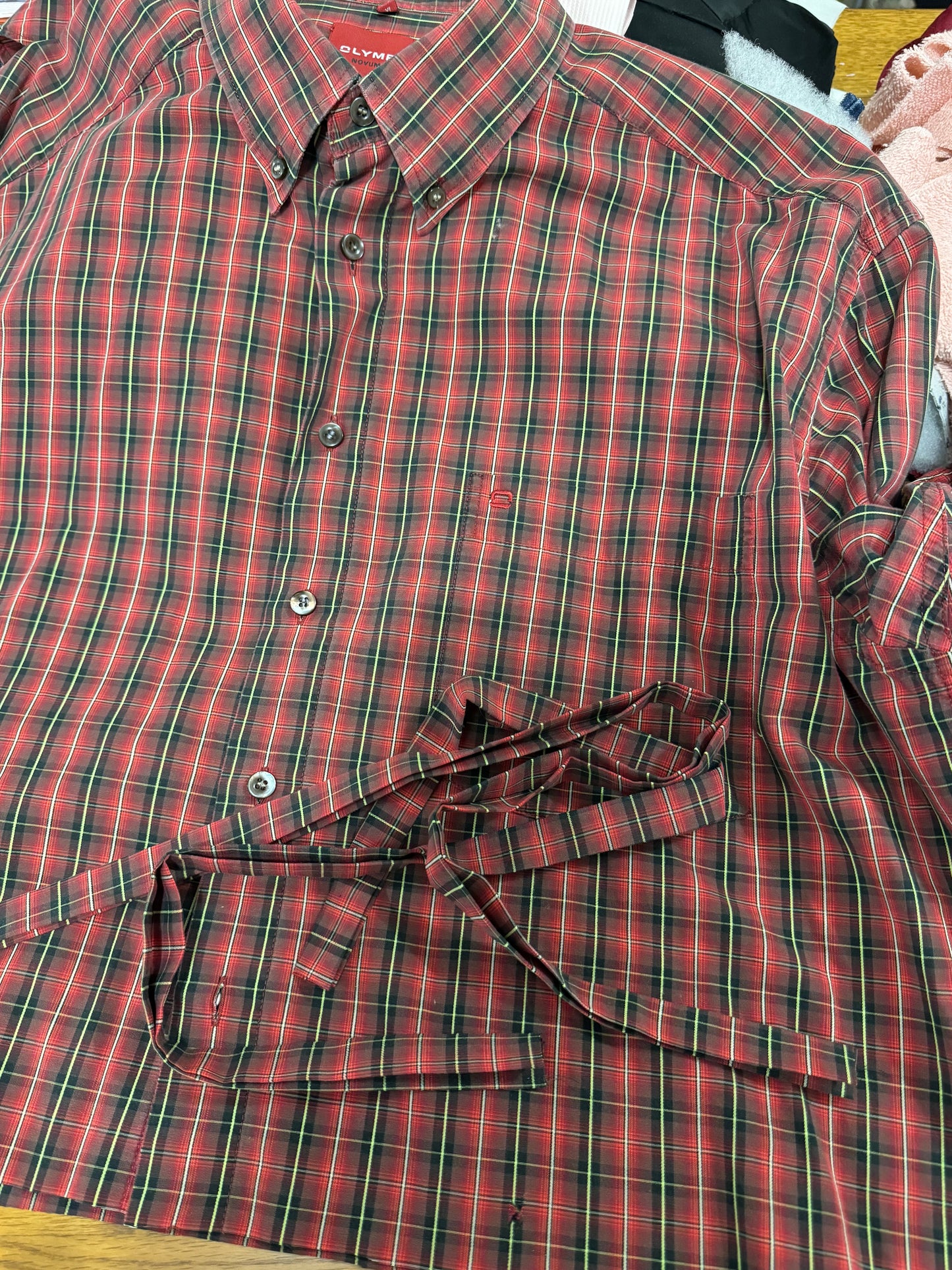 Check Shirt  Red Reworked