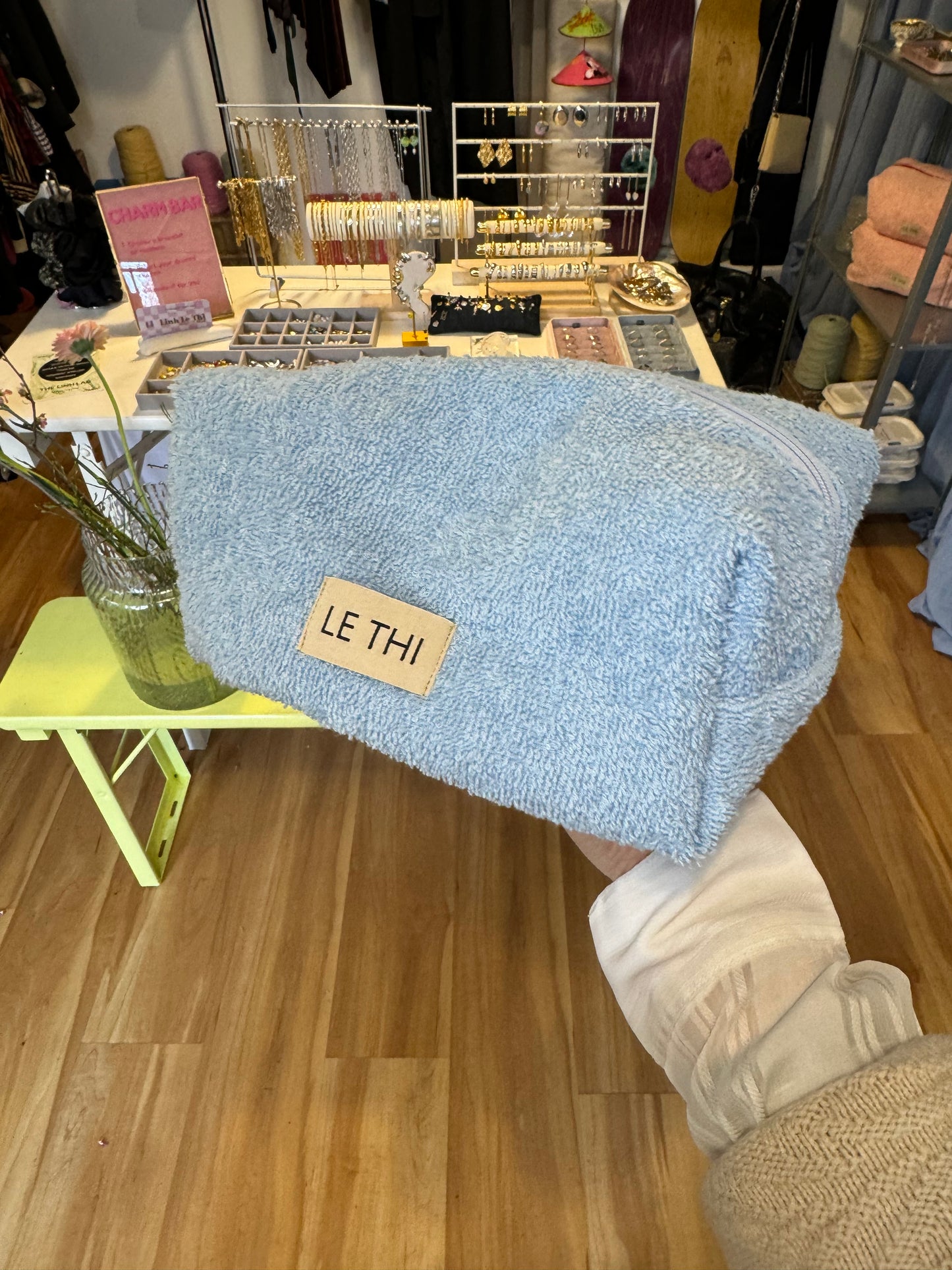 Fluffy Pouch Blue