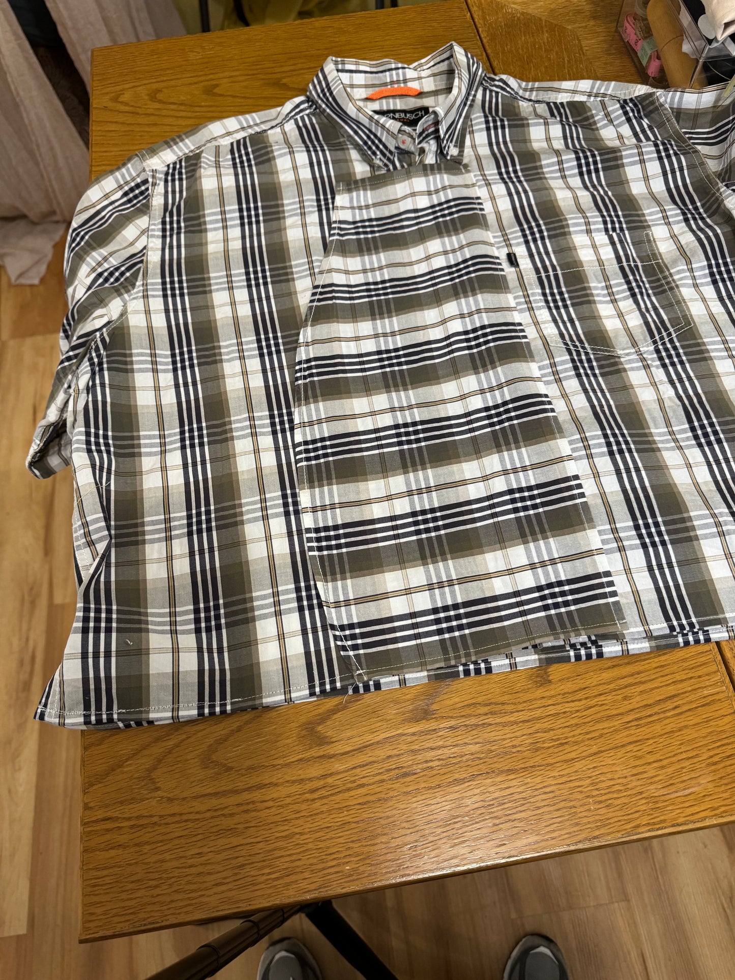 Check Shirt  White Reworked