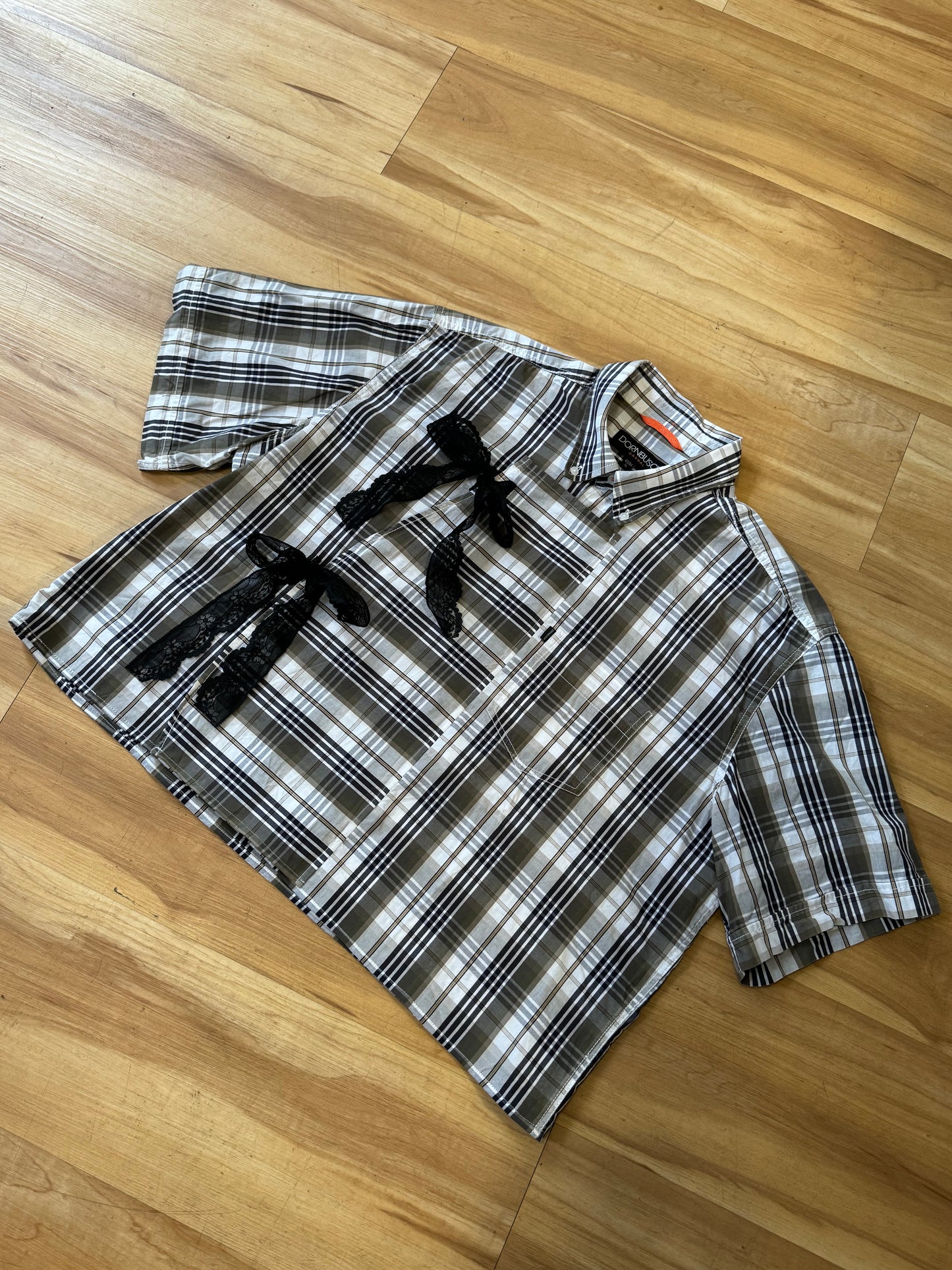 Check Shirt  White Reworked