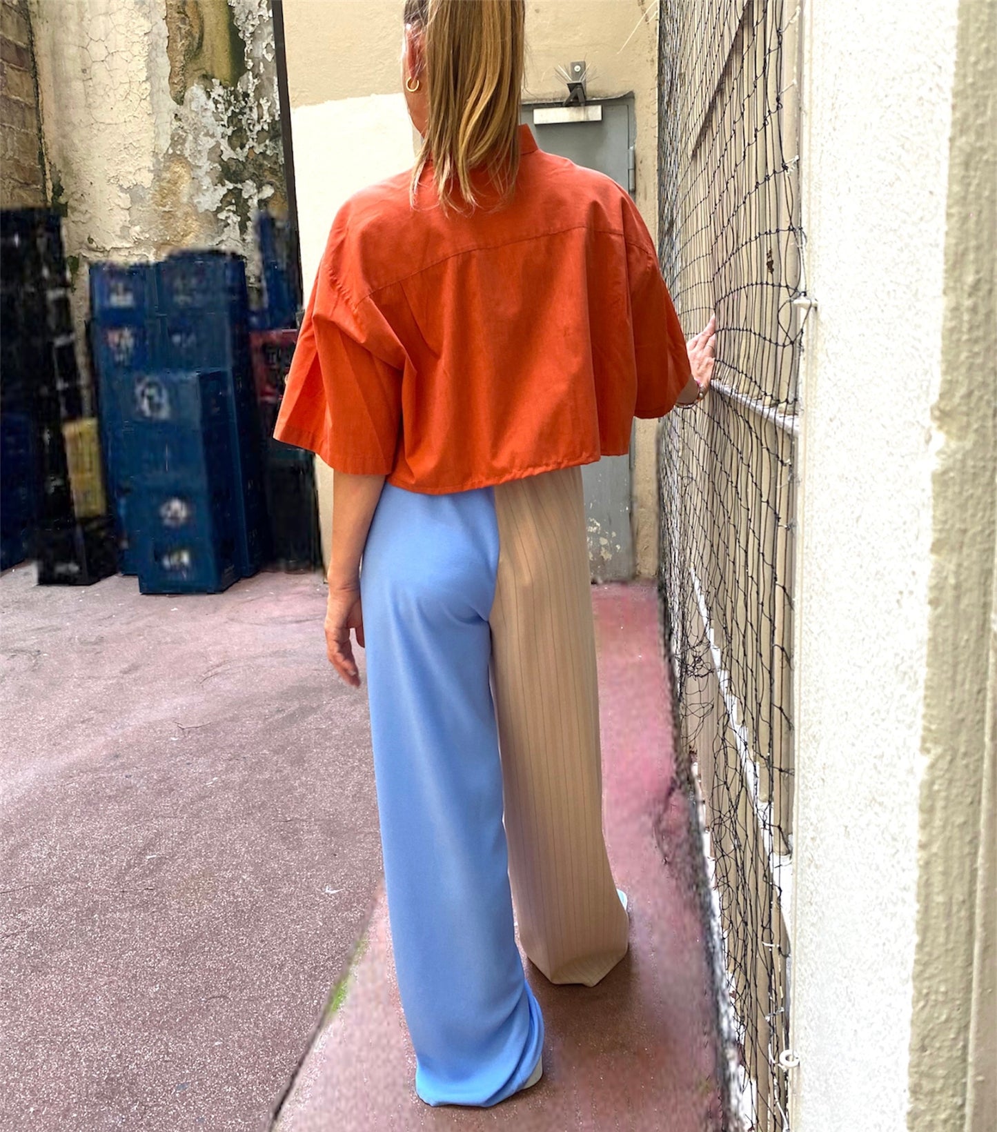 Vintage Olympia Crop Shirt Orange