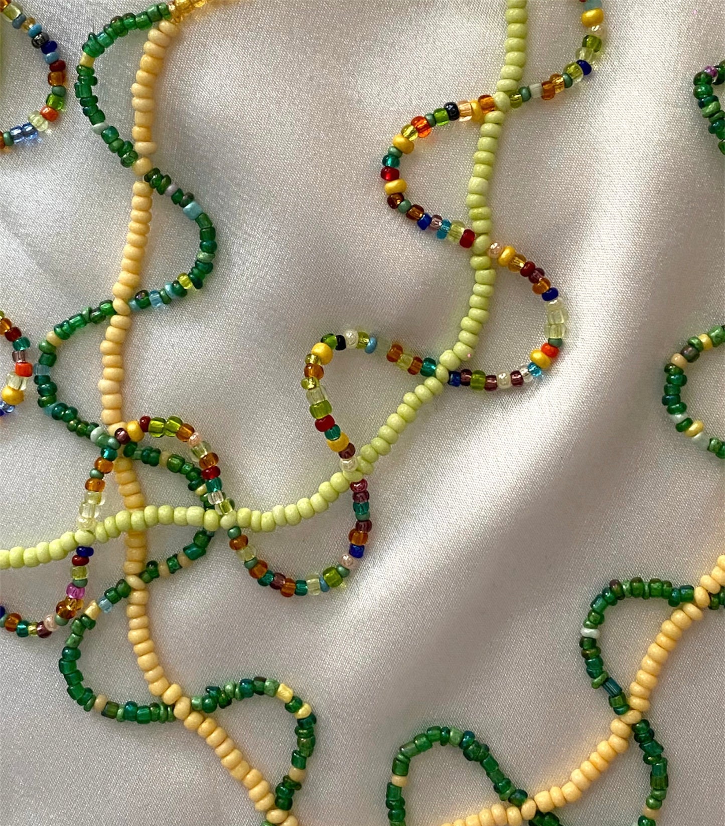 Wavy Necklace Yellow - Green