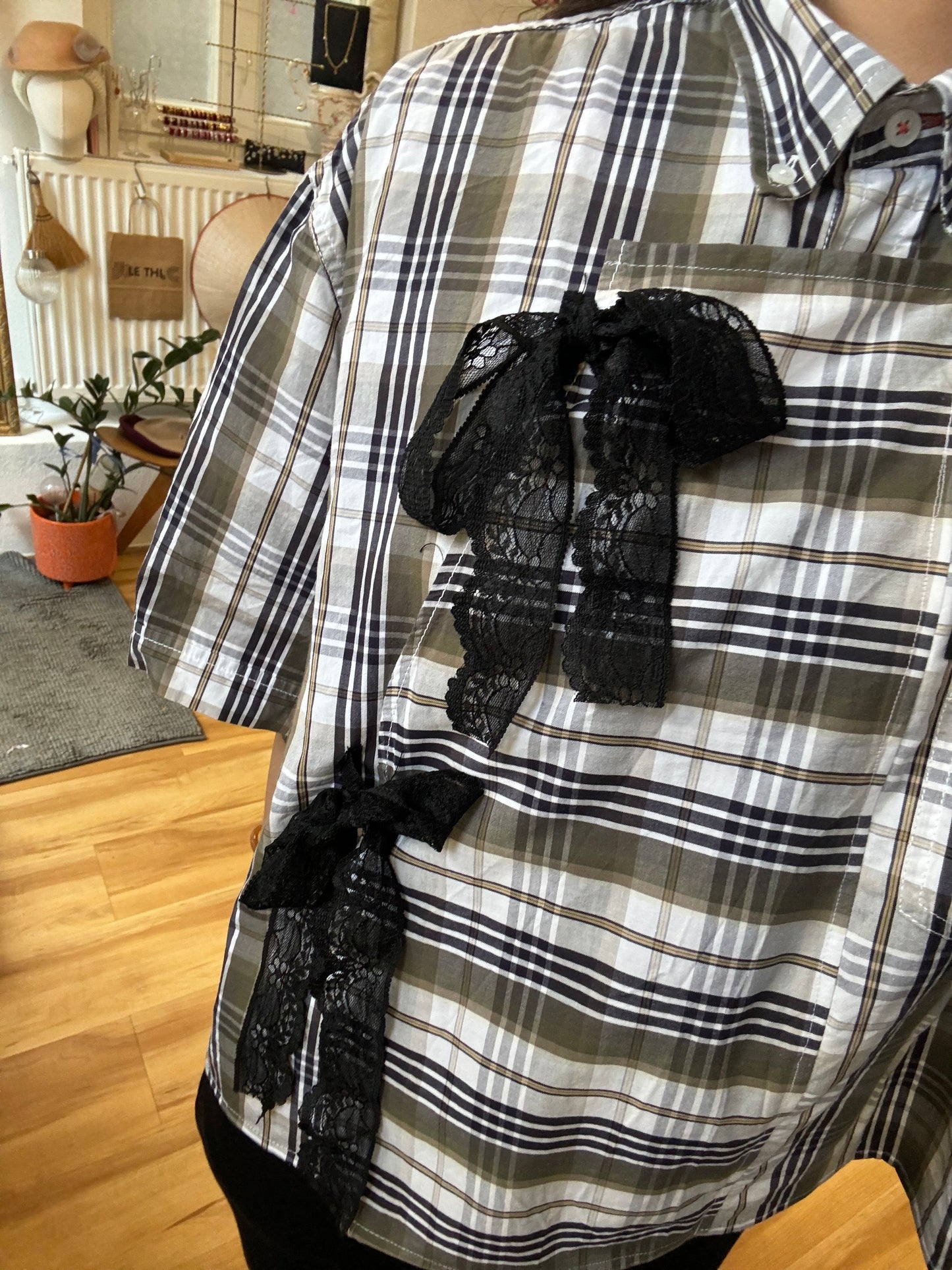 Check Shirt  White Reworked