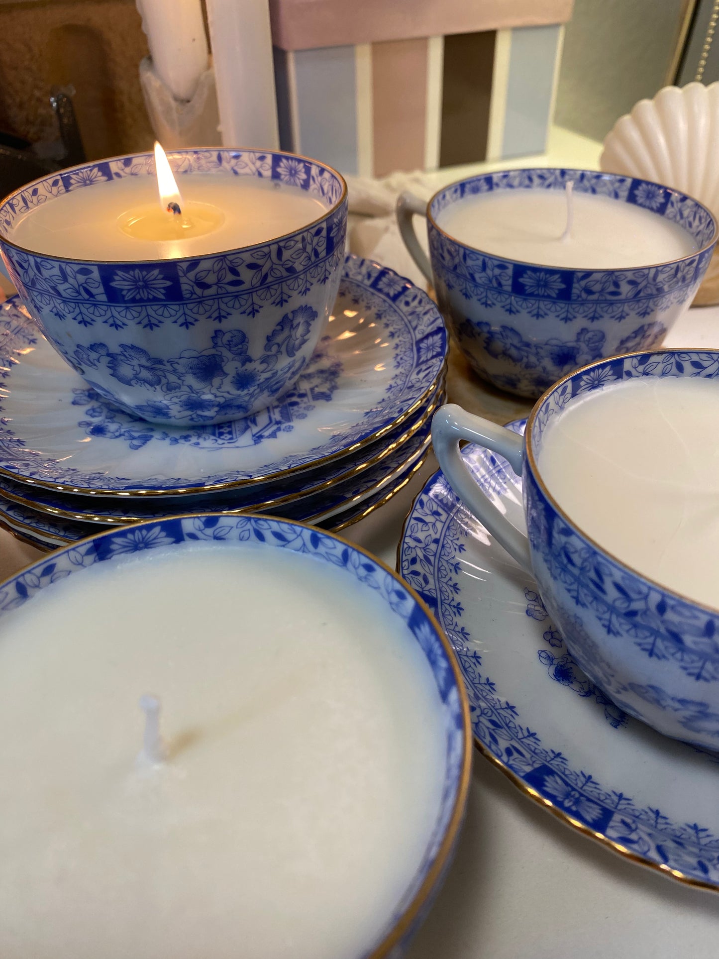 Porcelain Tea Cup Candle