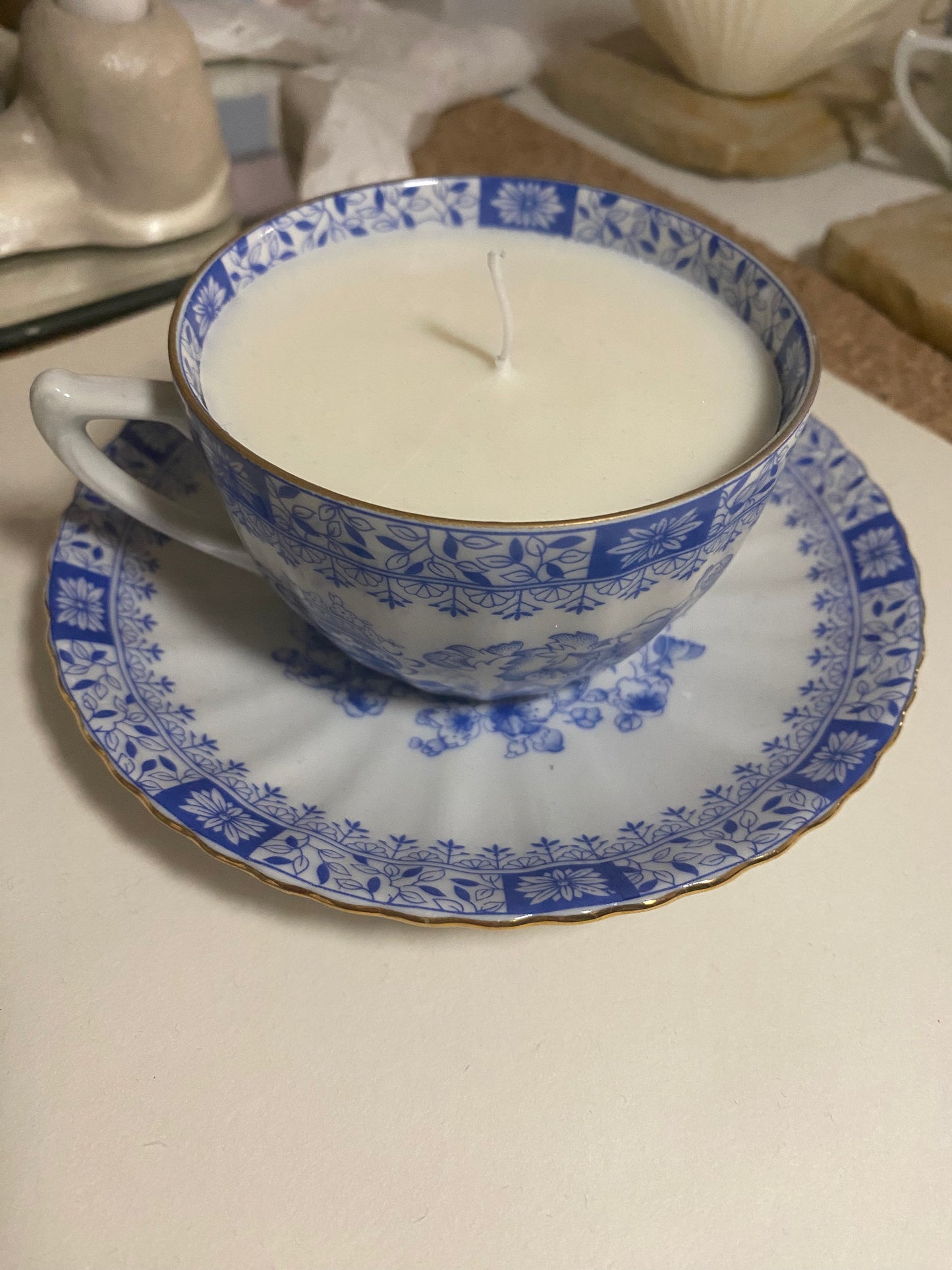 Porcelain Tea Cup Candle