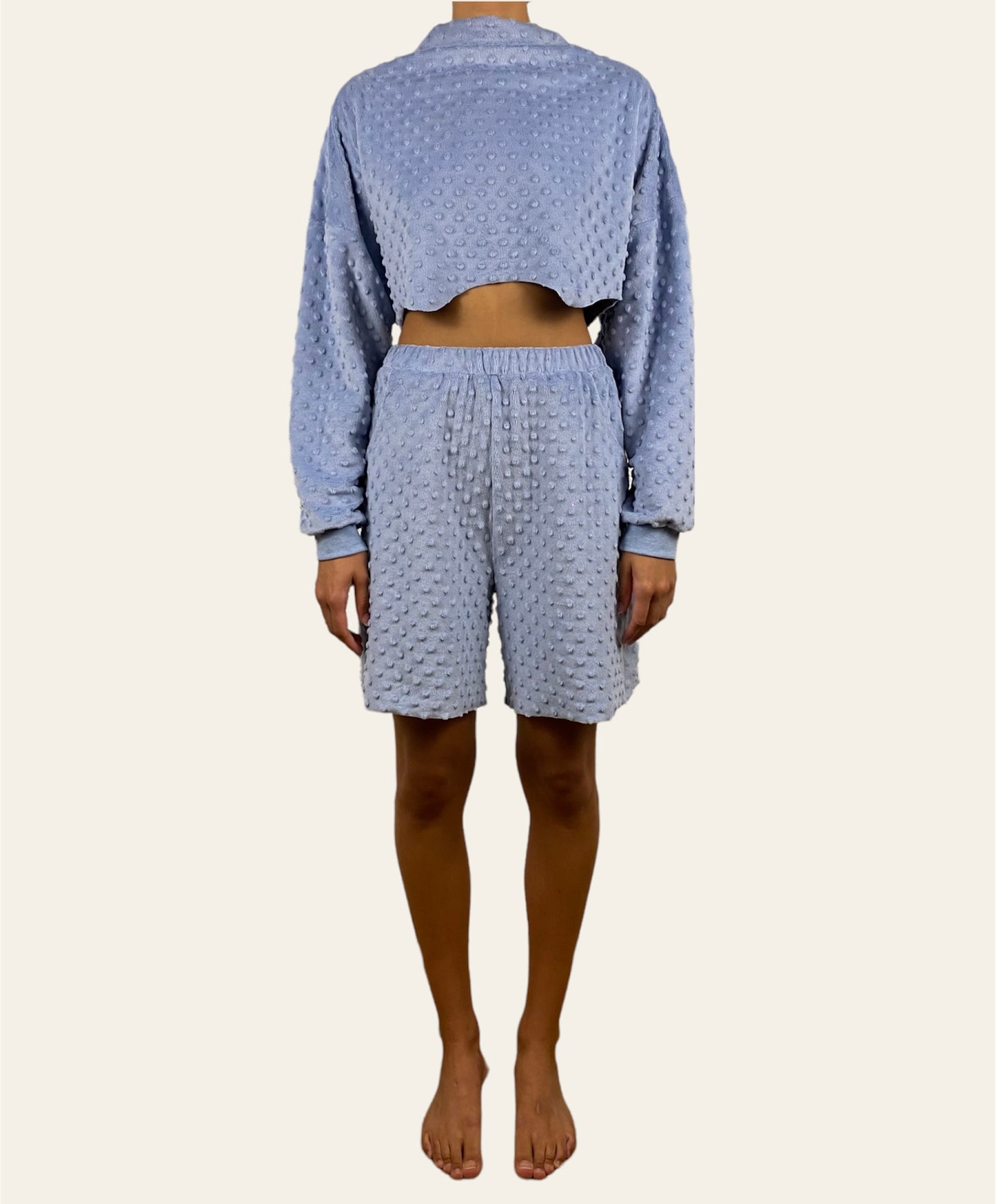 Tina Áo Crop Top Xanh Da Trời