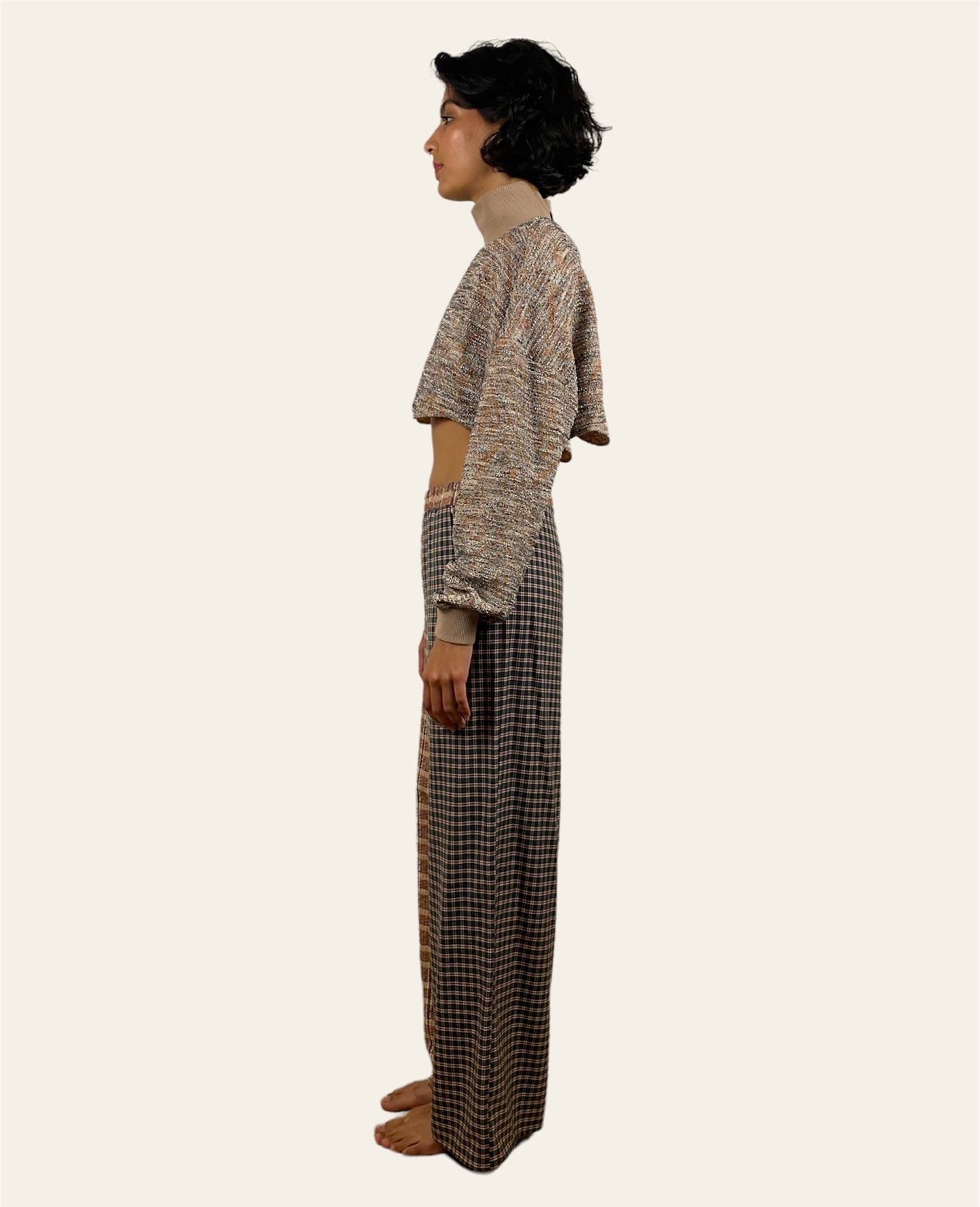 Sarah Pants Check Print