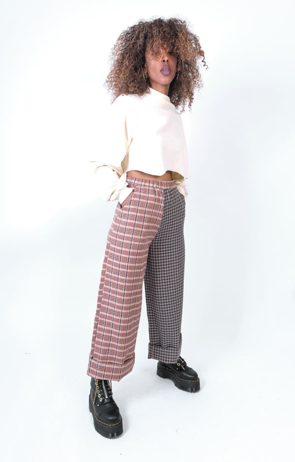 Sarah Pants Check Print