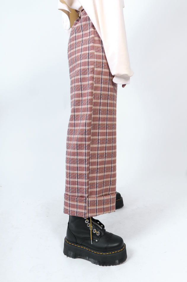 Sarah Pants Check Print